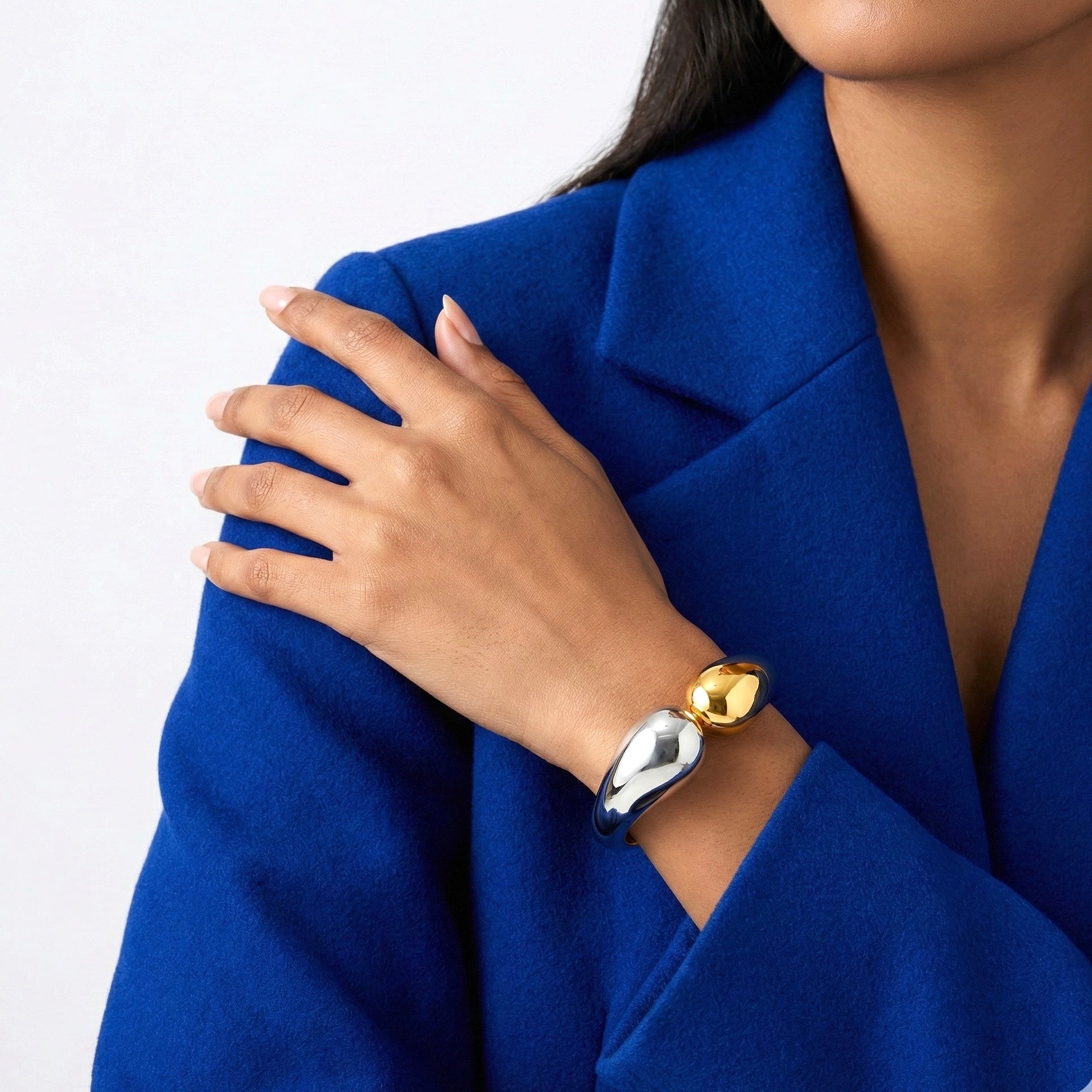 Duo Tone Wave Bangle