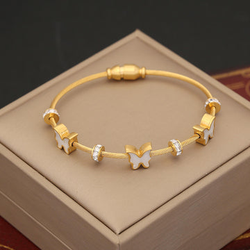 Butterfly Charm Bracelet - White
