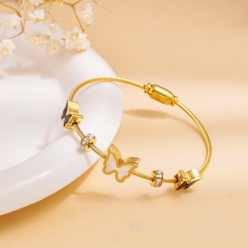 Butterfly Charm Bracelet - Black