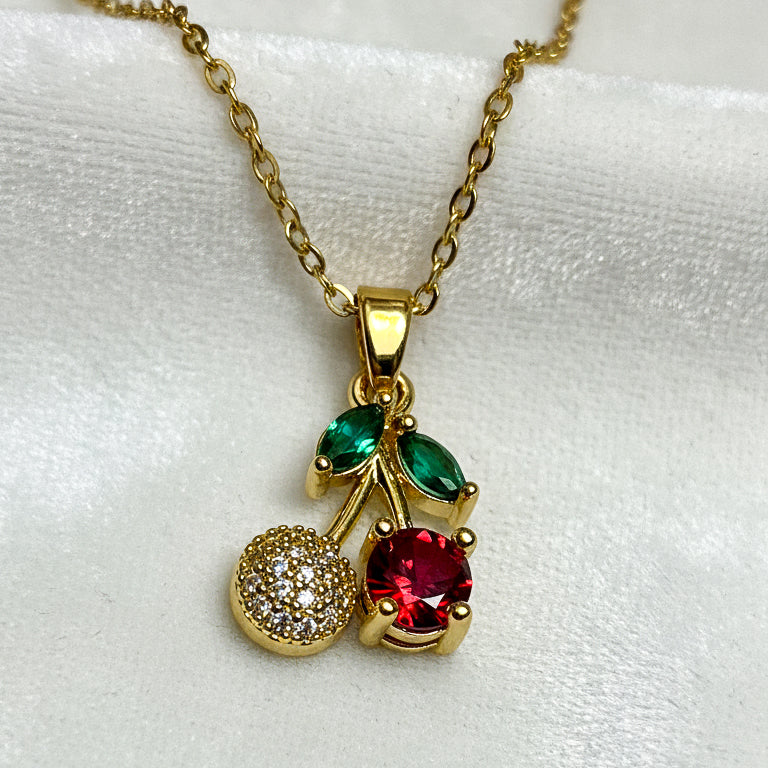 Cherry CZ Necklace