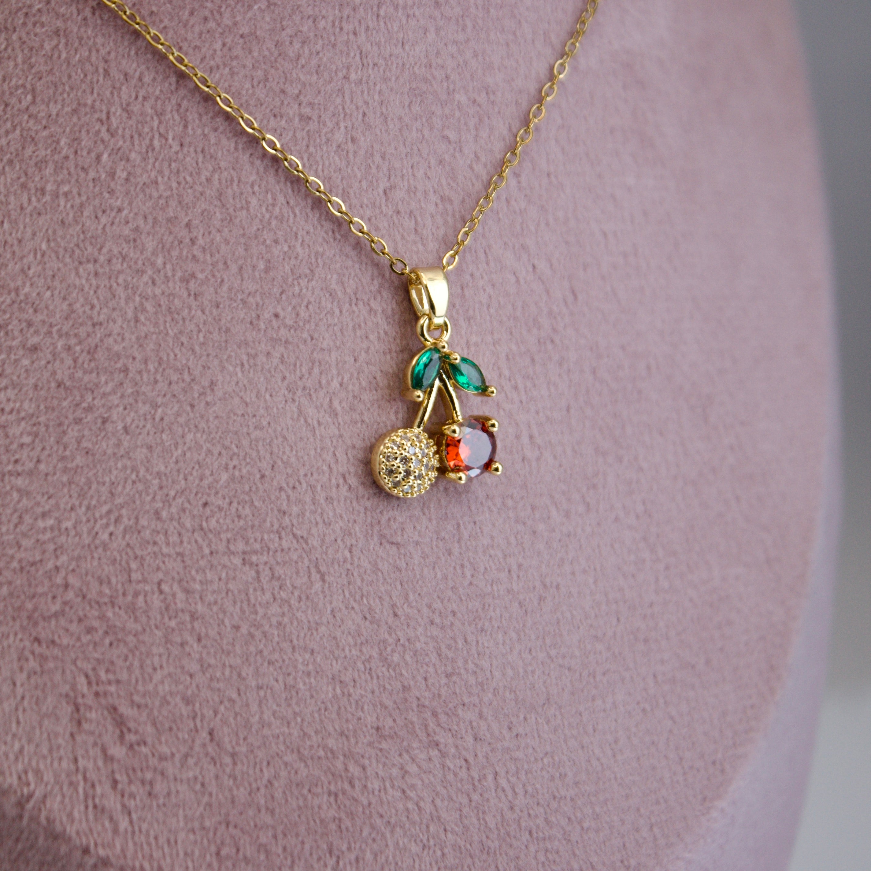 Cherry CZ Necklace