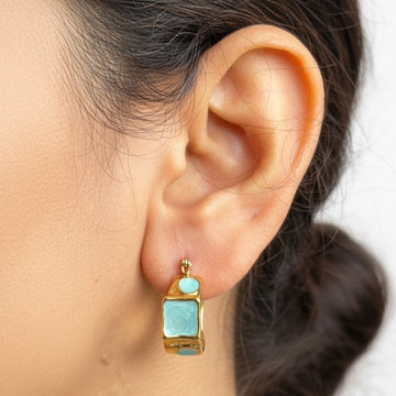 Chic Enamel Hoop - Blue