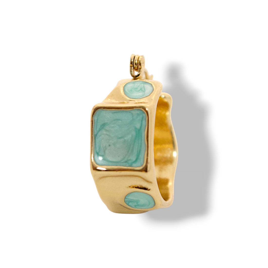 Chic Enamel Hoop - Blue