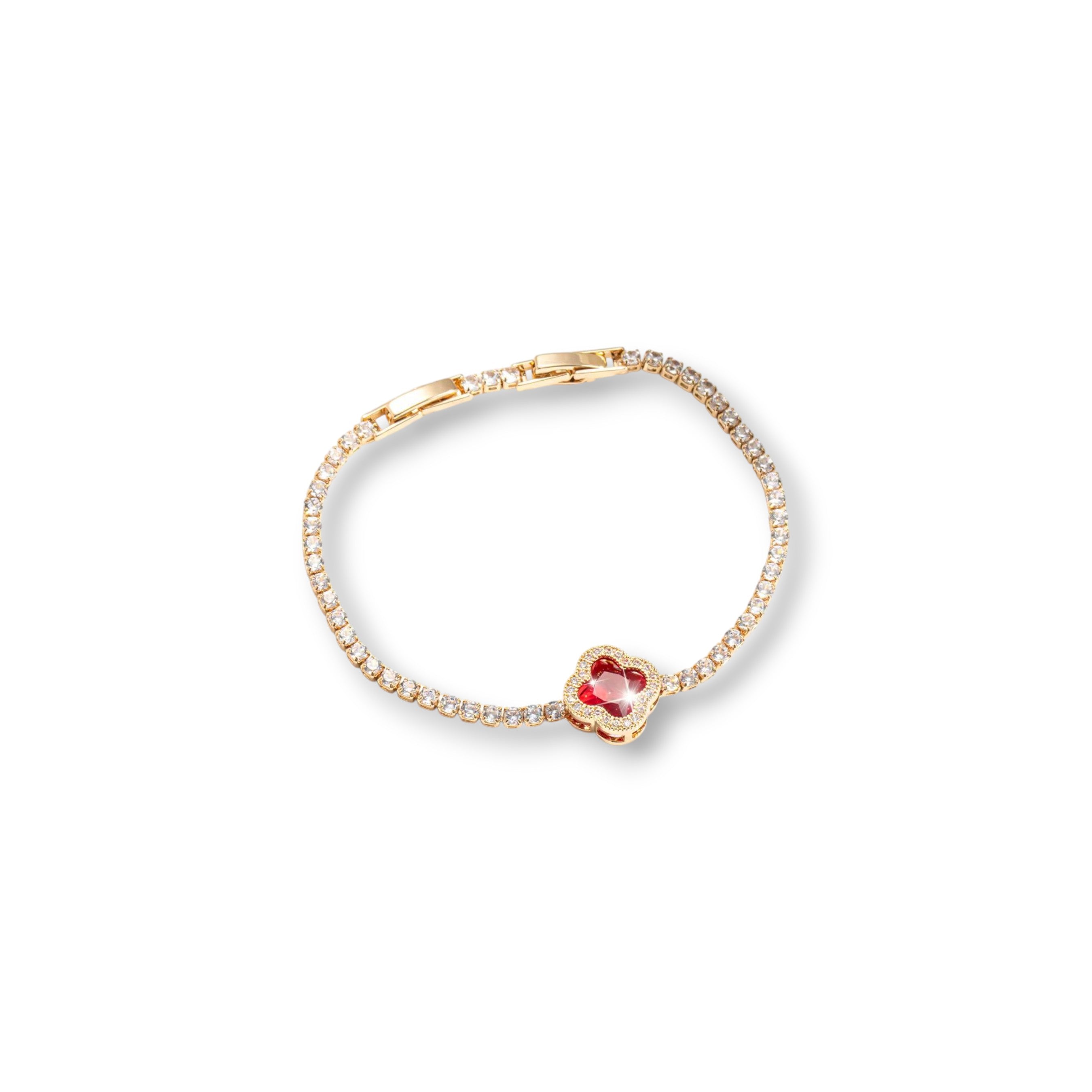 Crimson Clover Bracelet - Red