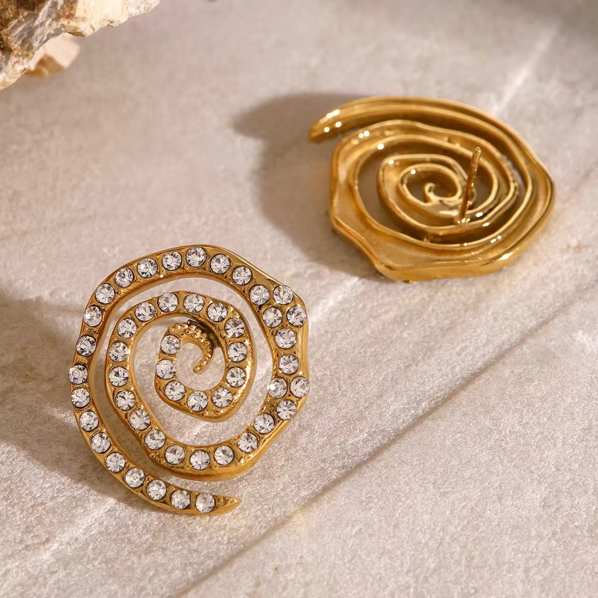 Crystal Spiral Earring