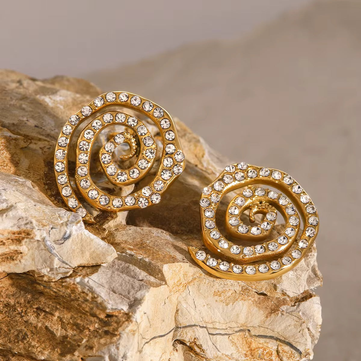 Crystal Spiral Earring