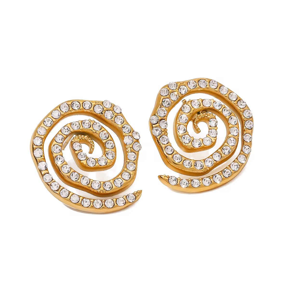 Crystal Spiral Earring