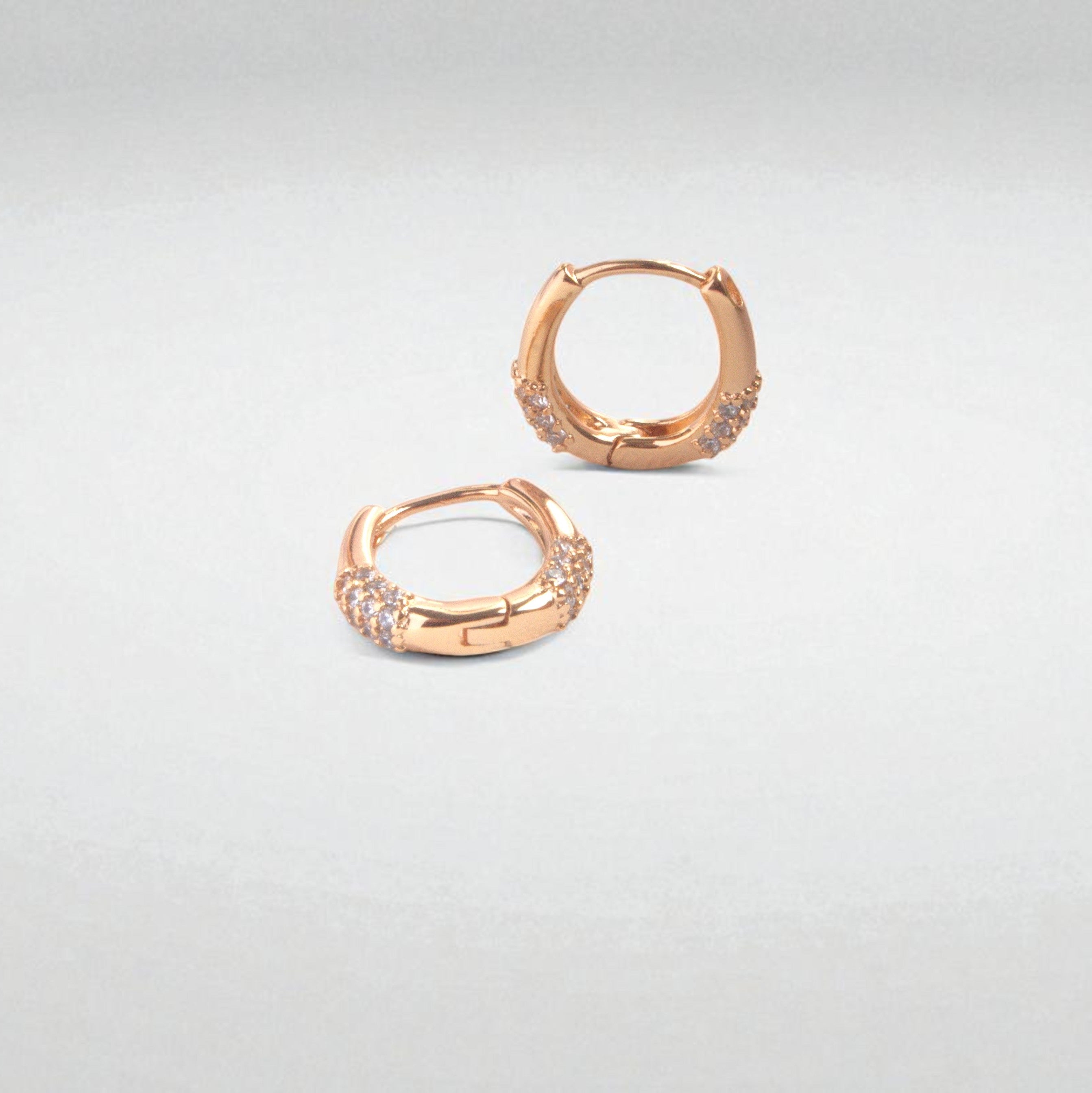 Curved Pave Hoops
