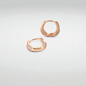 Curved Pave Hoops
