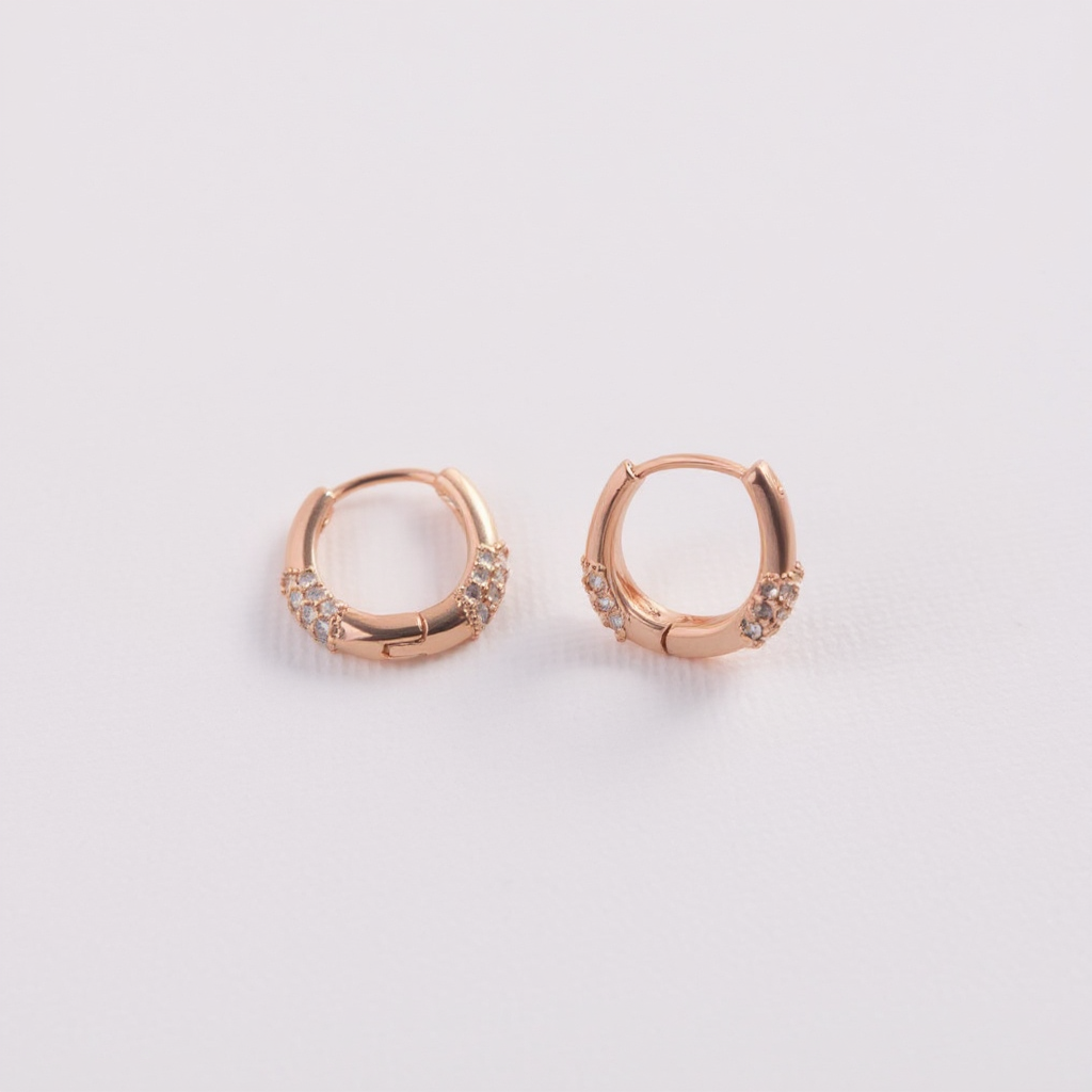 Curved Pave Hoops