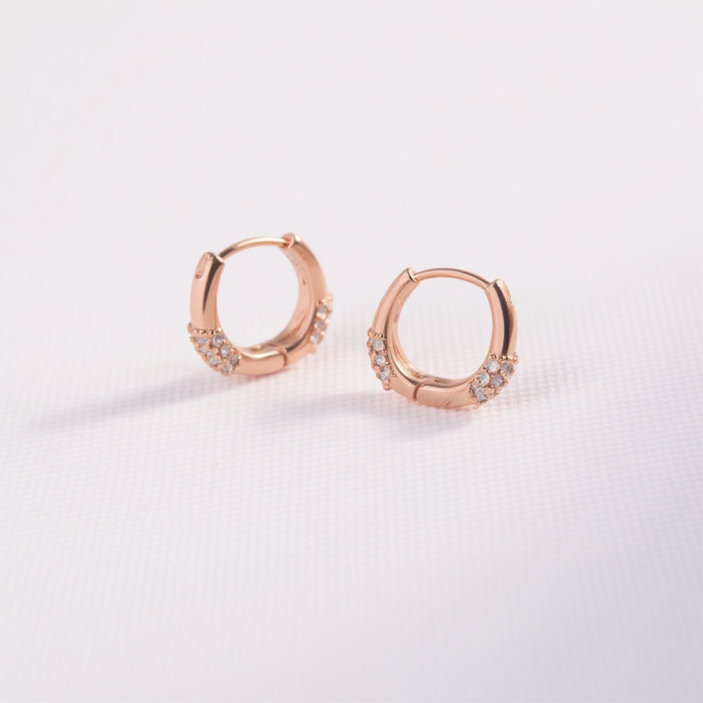 Curved Pave Hoops