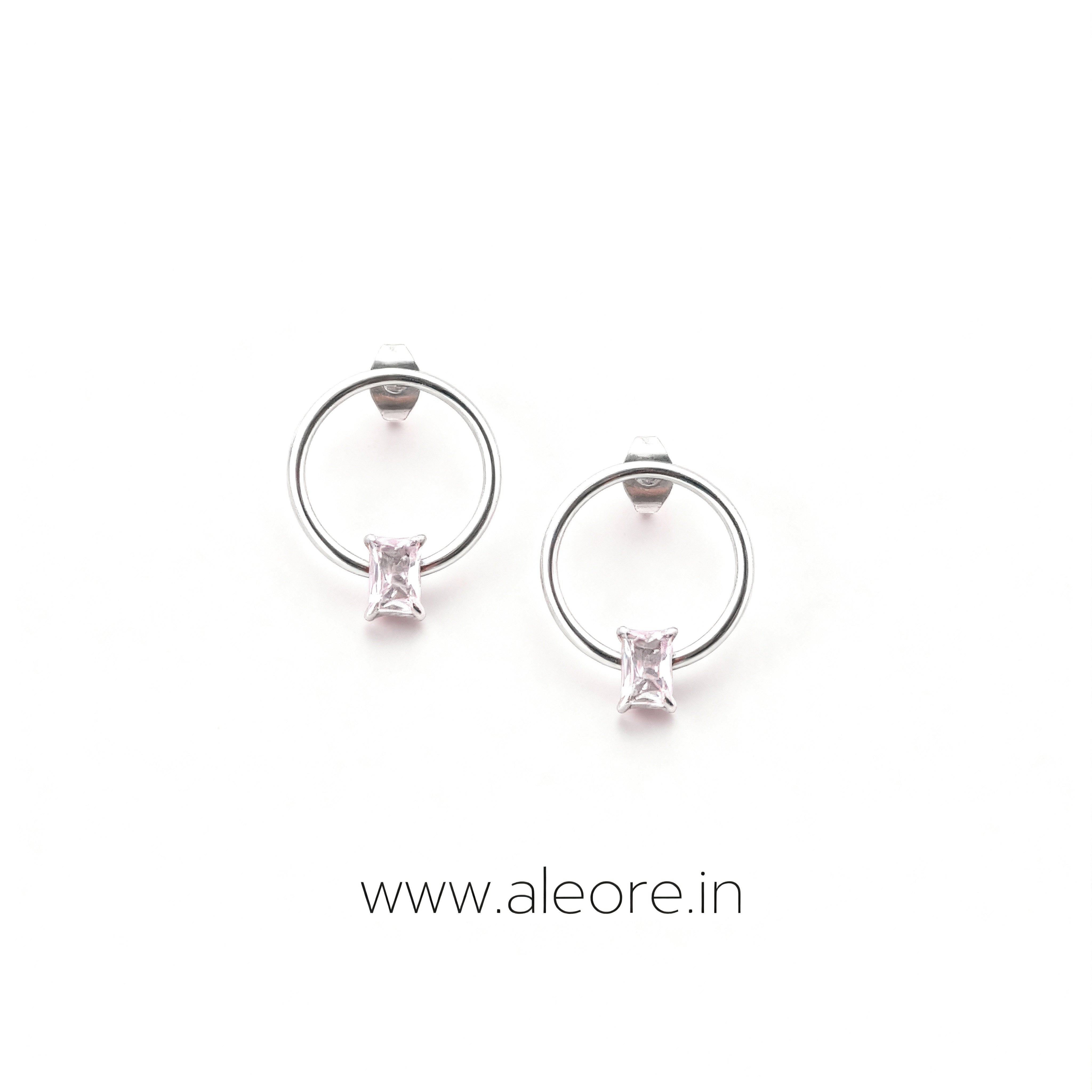 Dazzling Duo Silver Earring