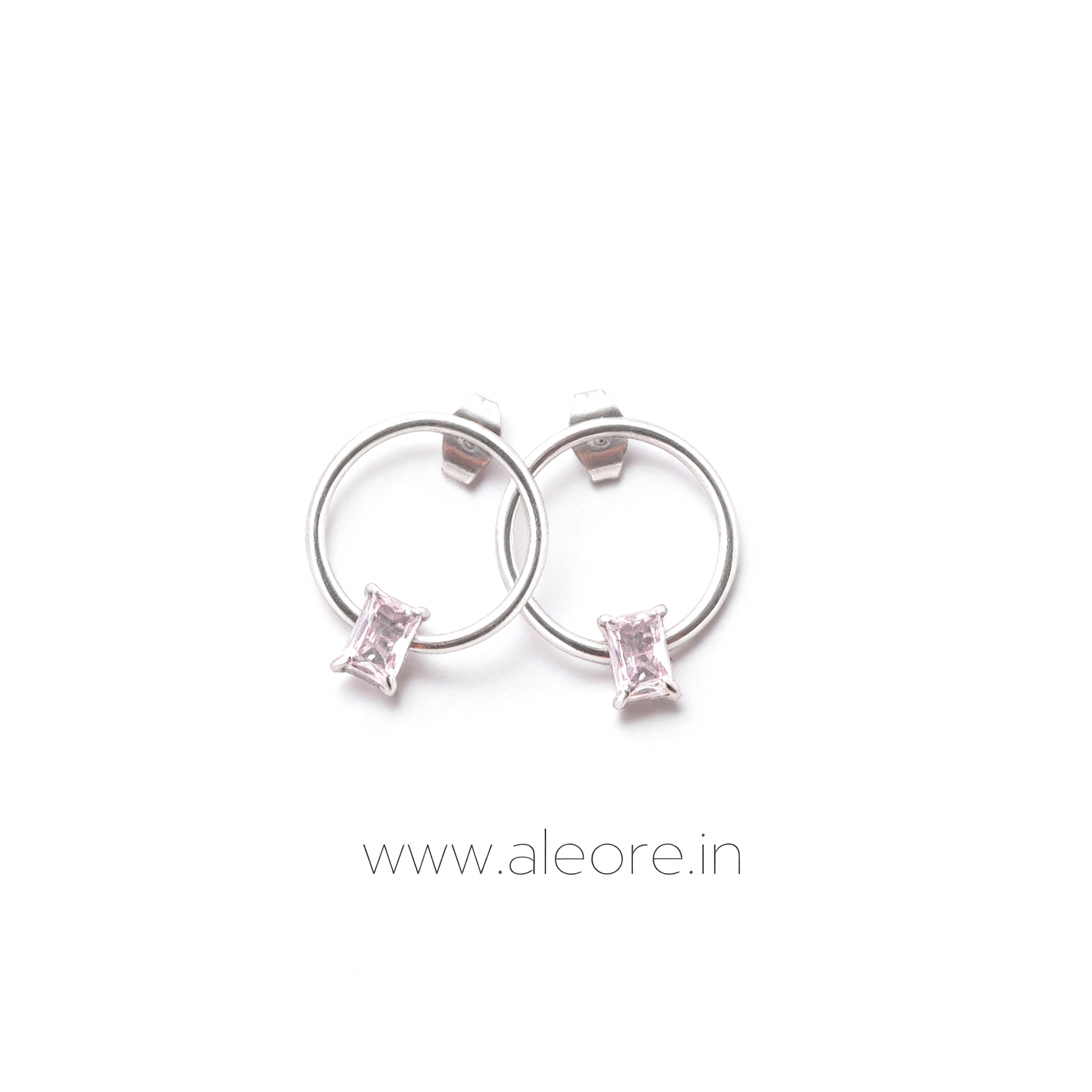 Dazzling Duo Silver Earring