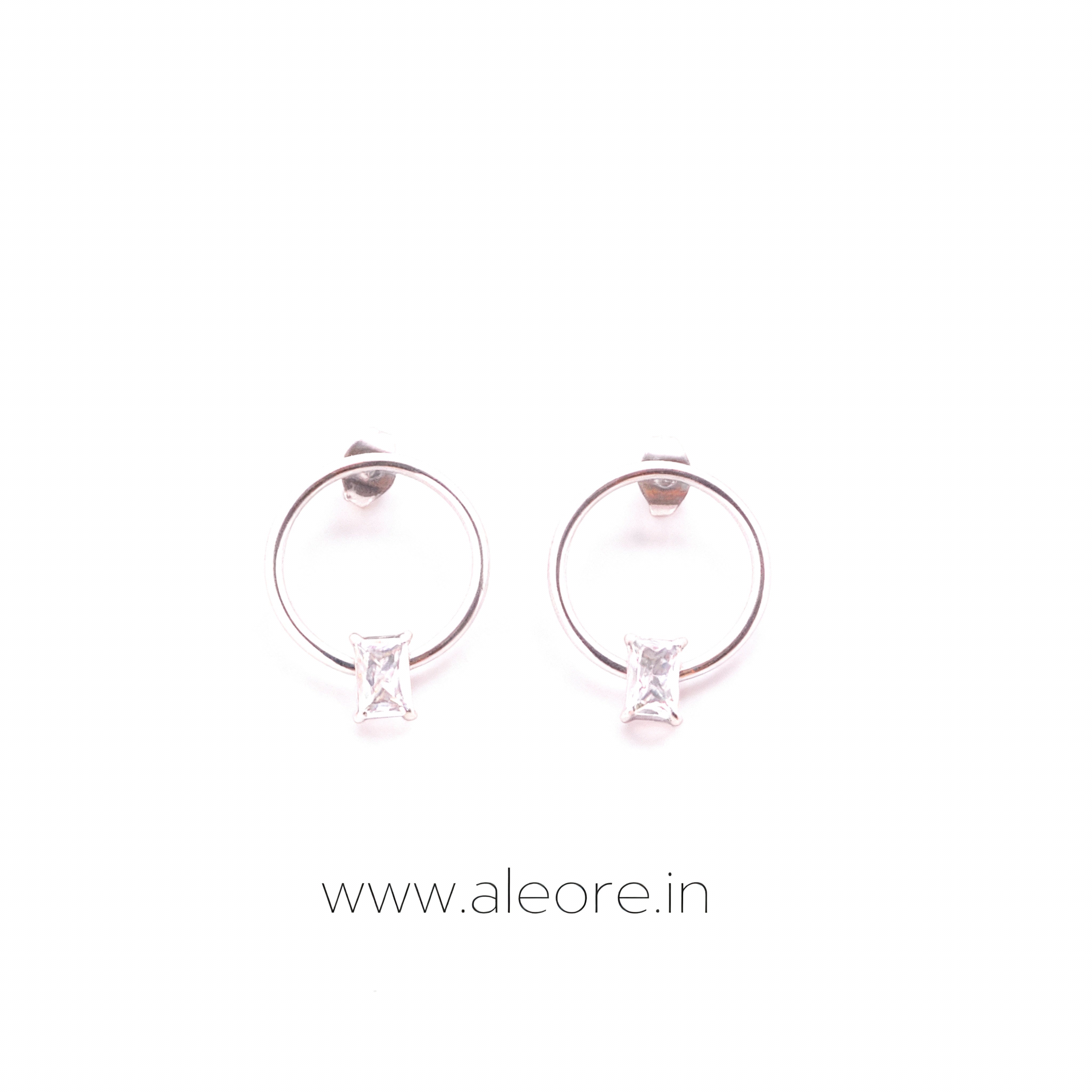 Dazzling Duo Silver Earring