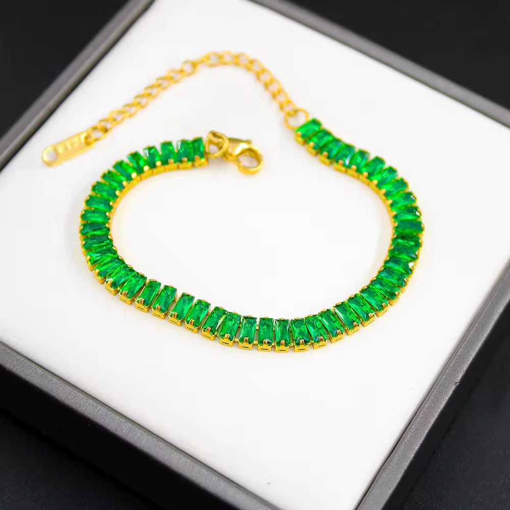 Dazzling Pave Bracelet - Green