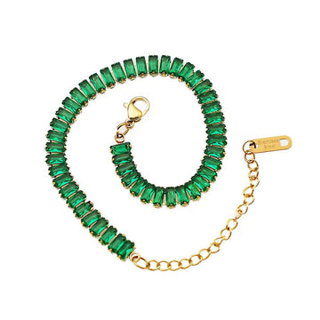 Dazzling Pave Bracelet - Green
