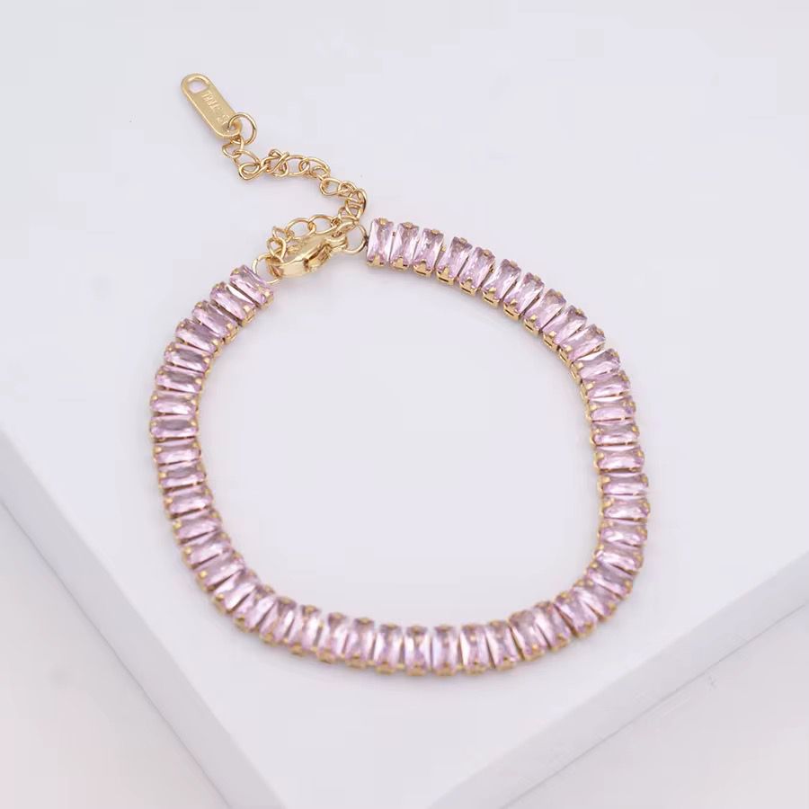 Dazzling Pave Bracelet - Pink