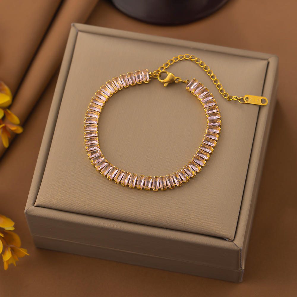 Dazzling Pave Bracelet - Pink