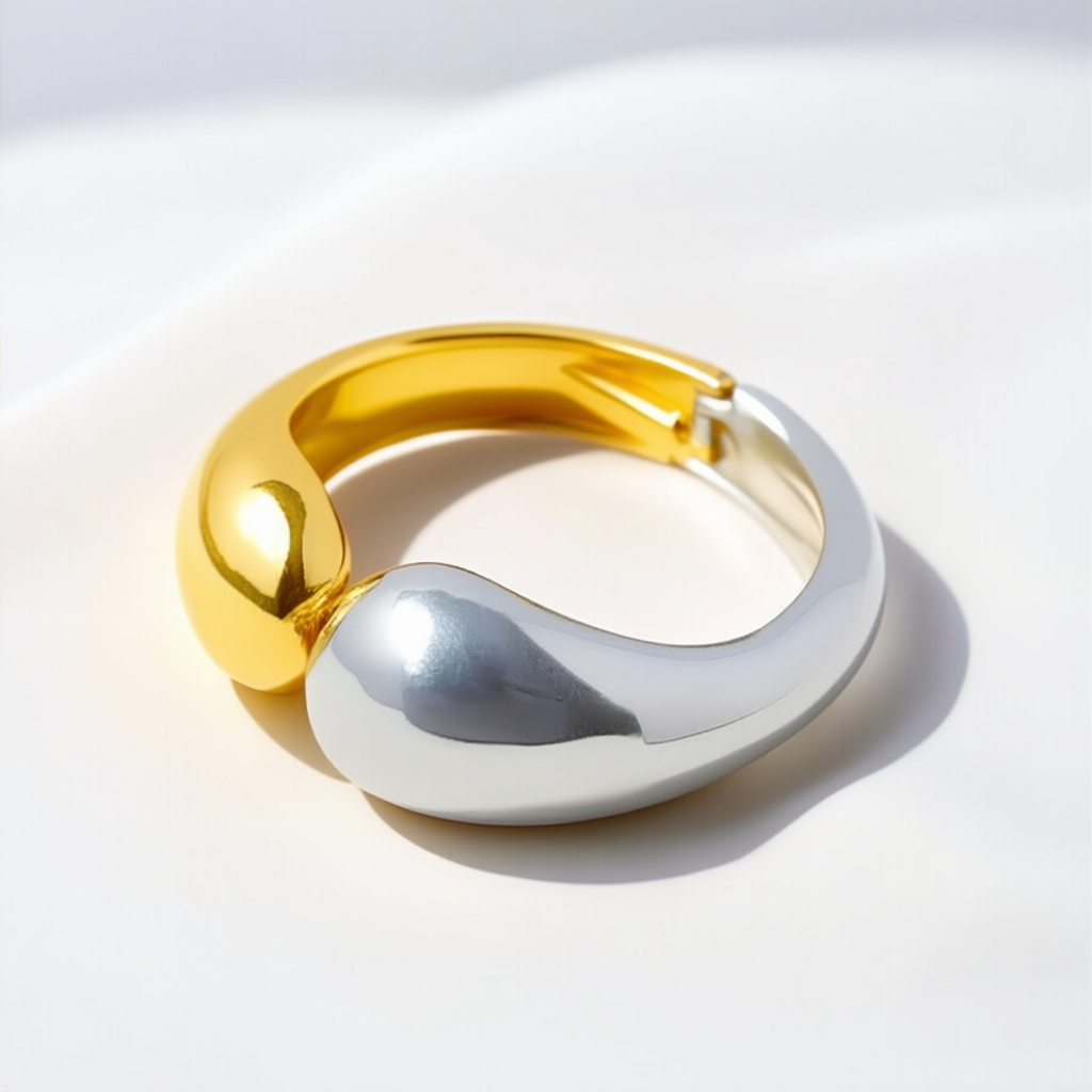 Duo Tone Wave Bangle