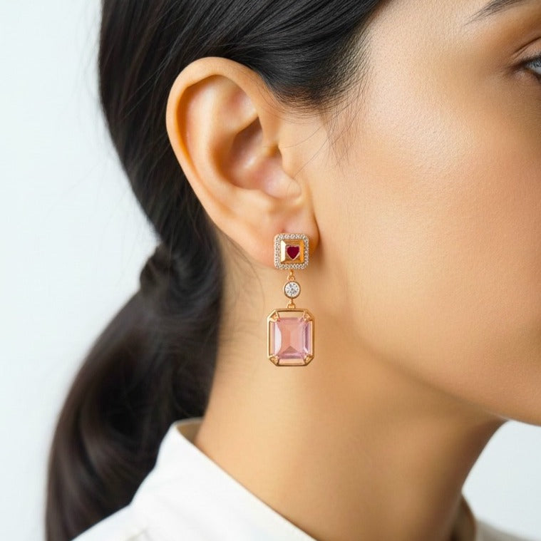 Elegant Heart Drop Earring