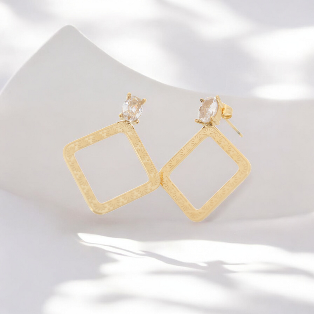 Elegant Square Drop Earring