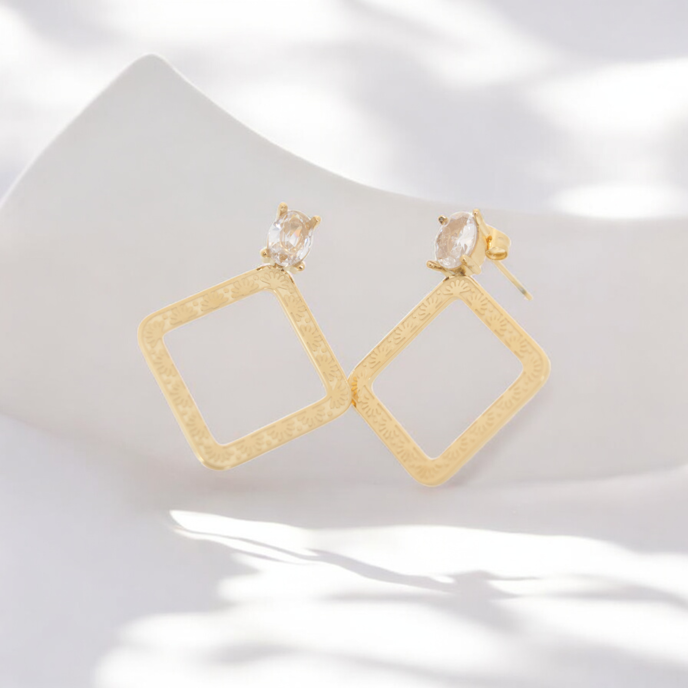 Elegant Square Drop Earring