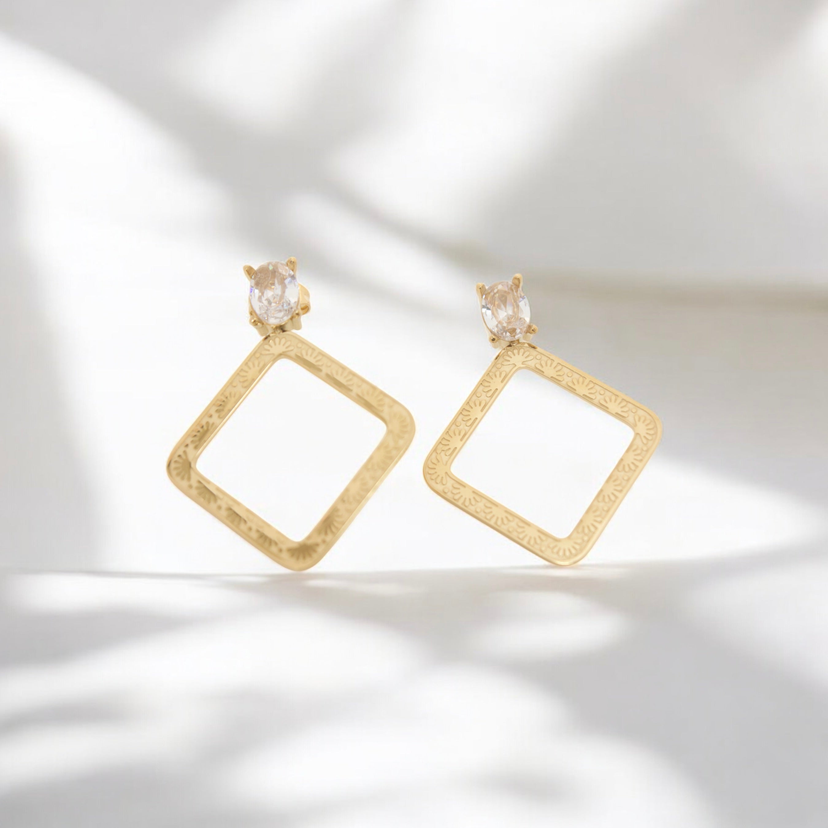 Elegant Square Drop Earring