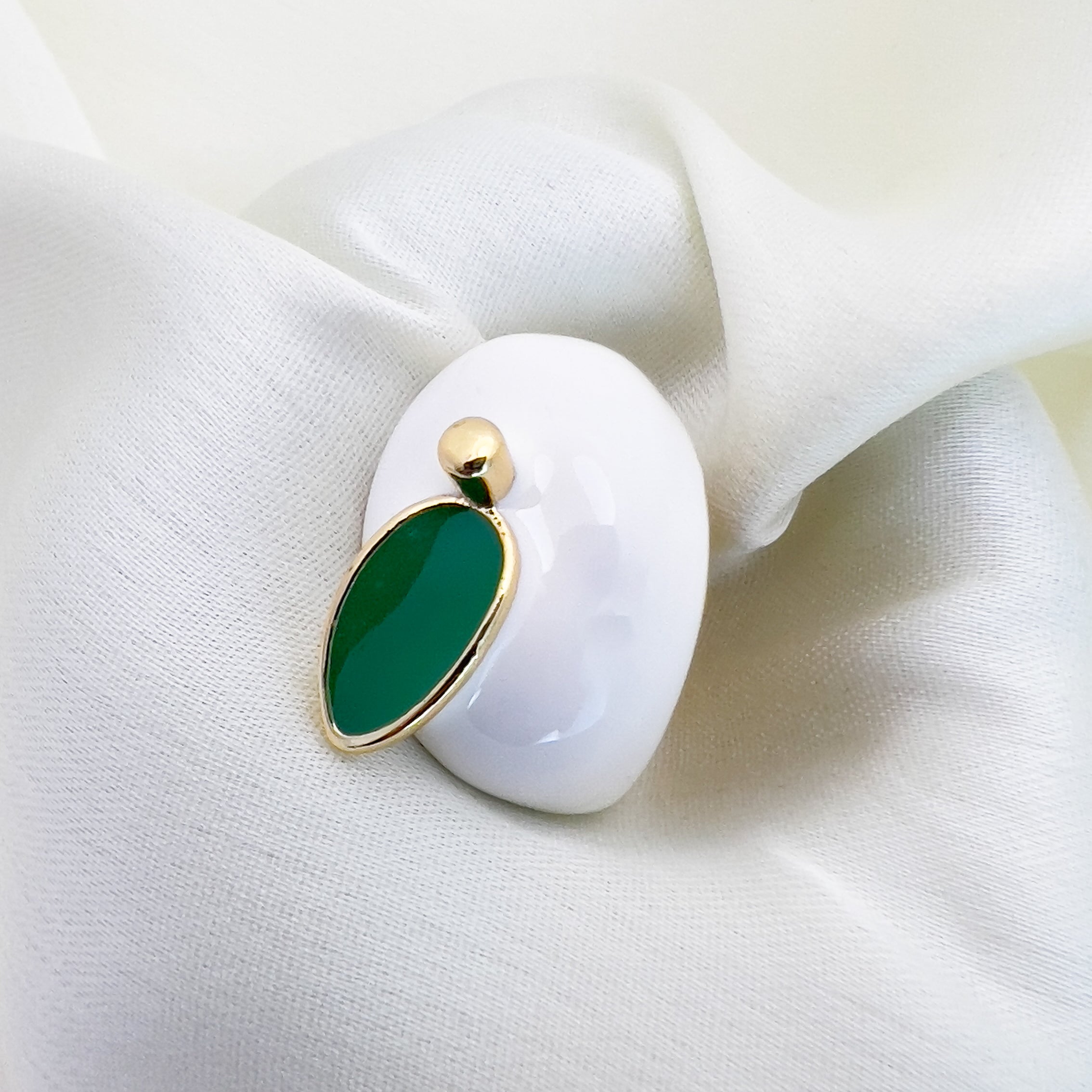 Enamel Apple Ring | Size Adjustable