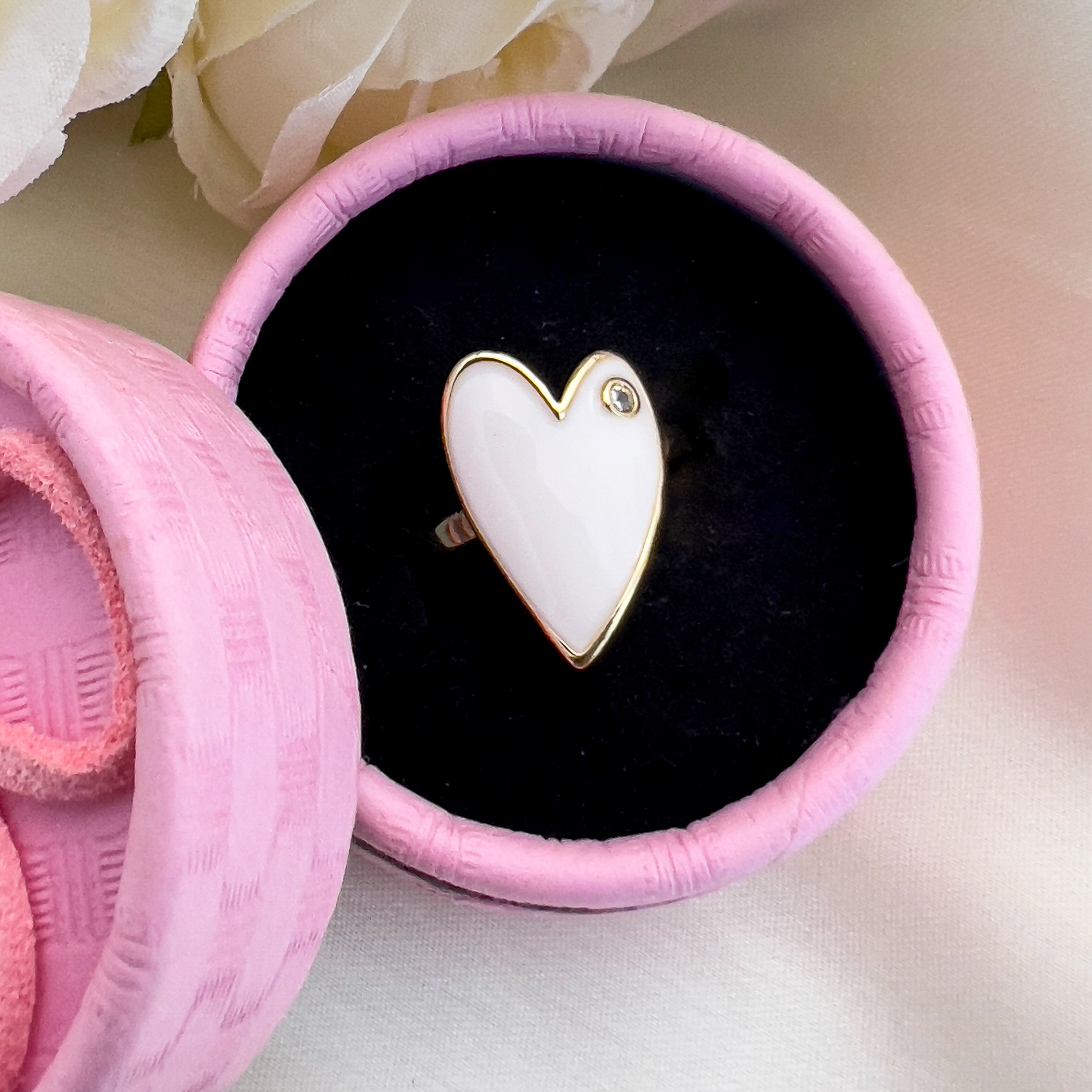 Enamel Heart Ring