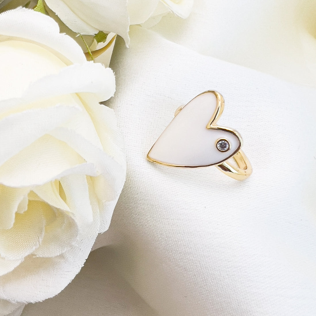 Enamel Heart Ring