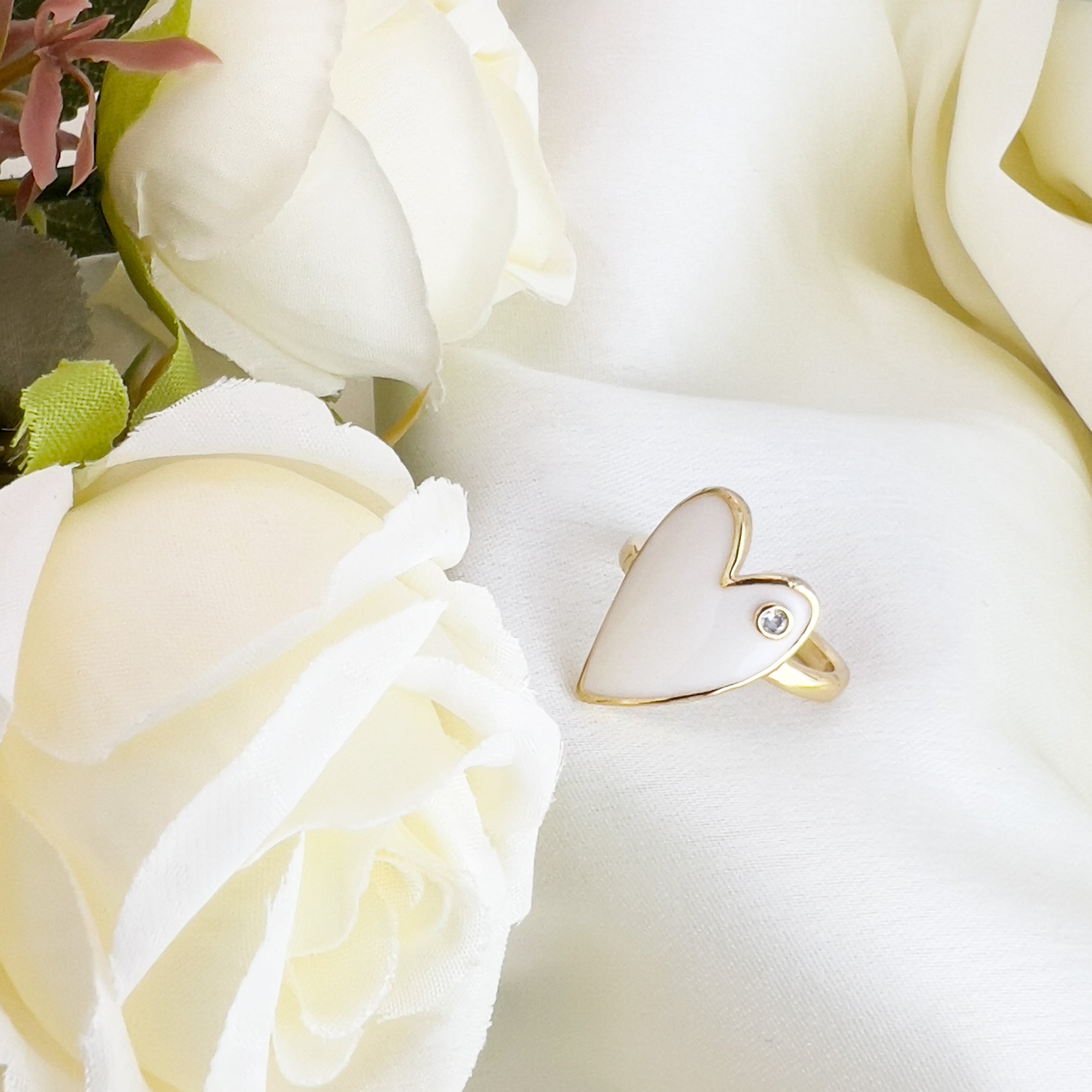 Enamel Heart Ring