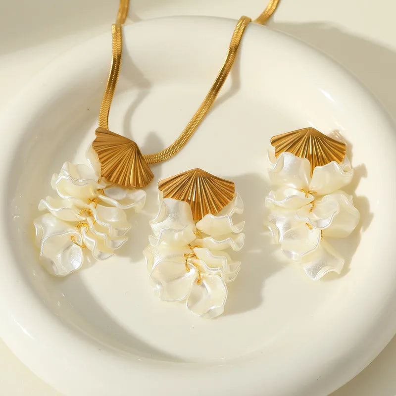 Floral Petal Dangle Set
