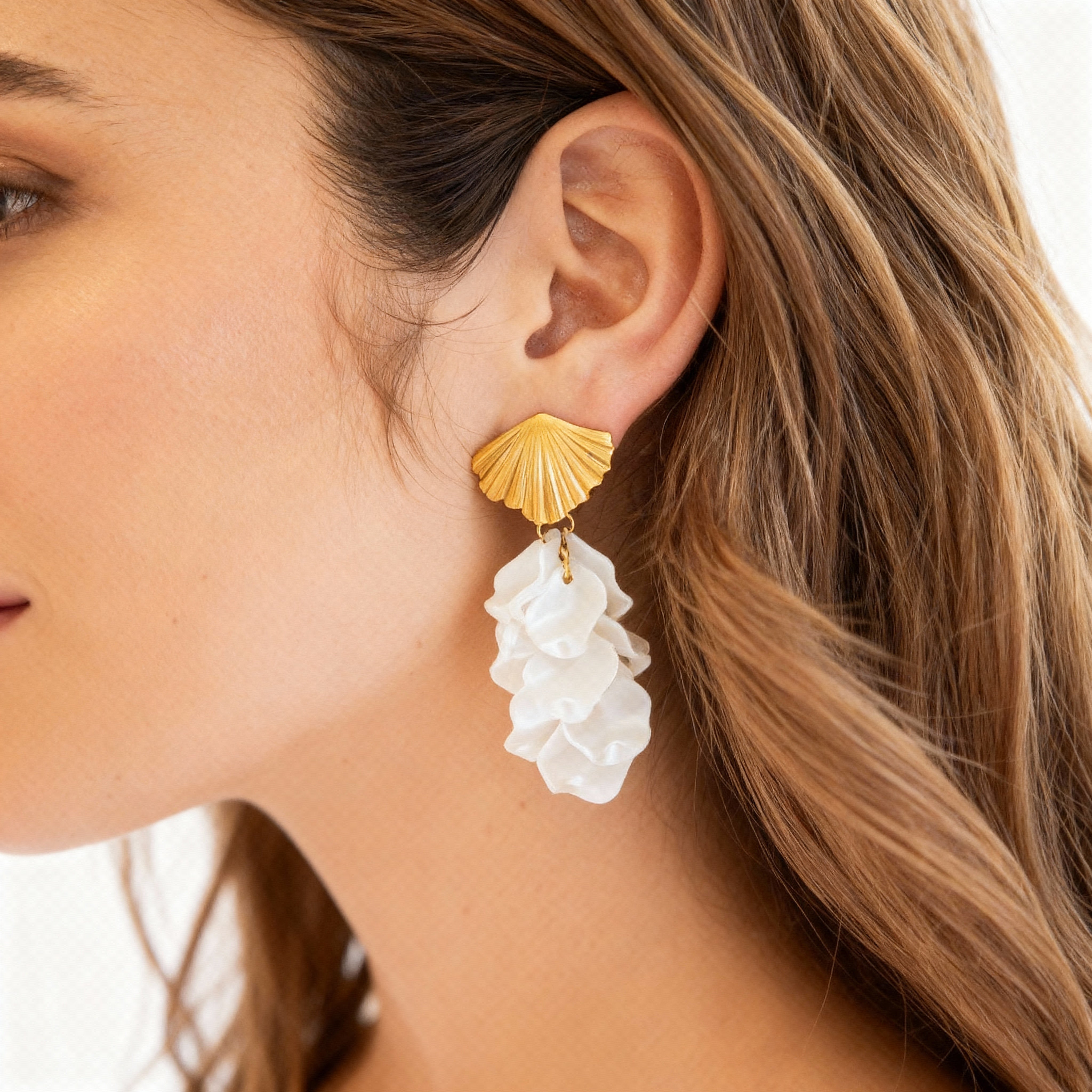 Floral Petal Dangle Set