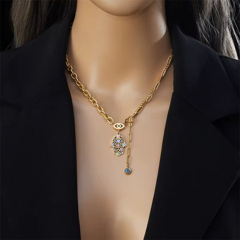 Gilded Hamsa Necklace