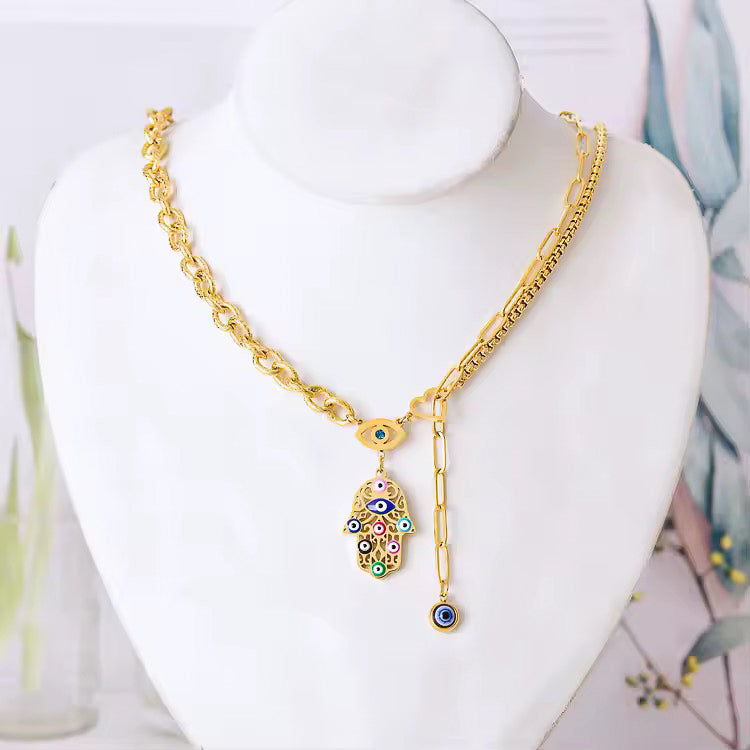 Gilded Hamsa Necklace
