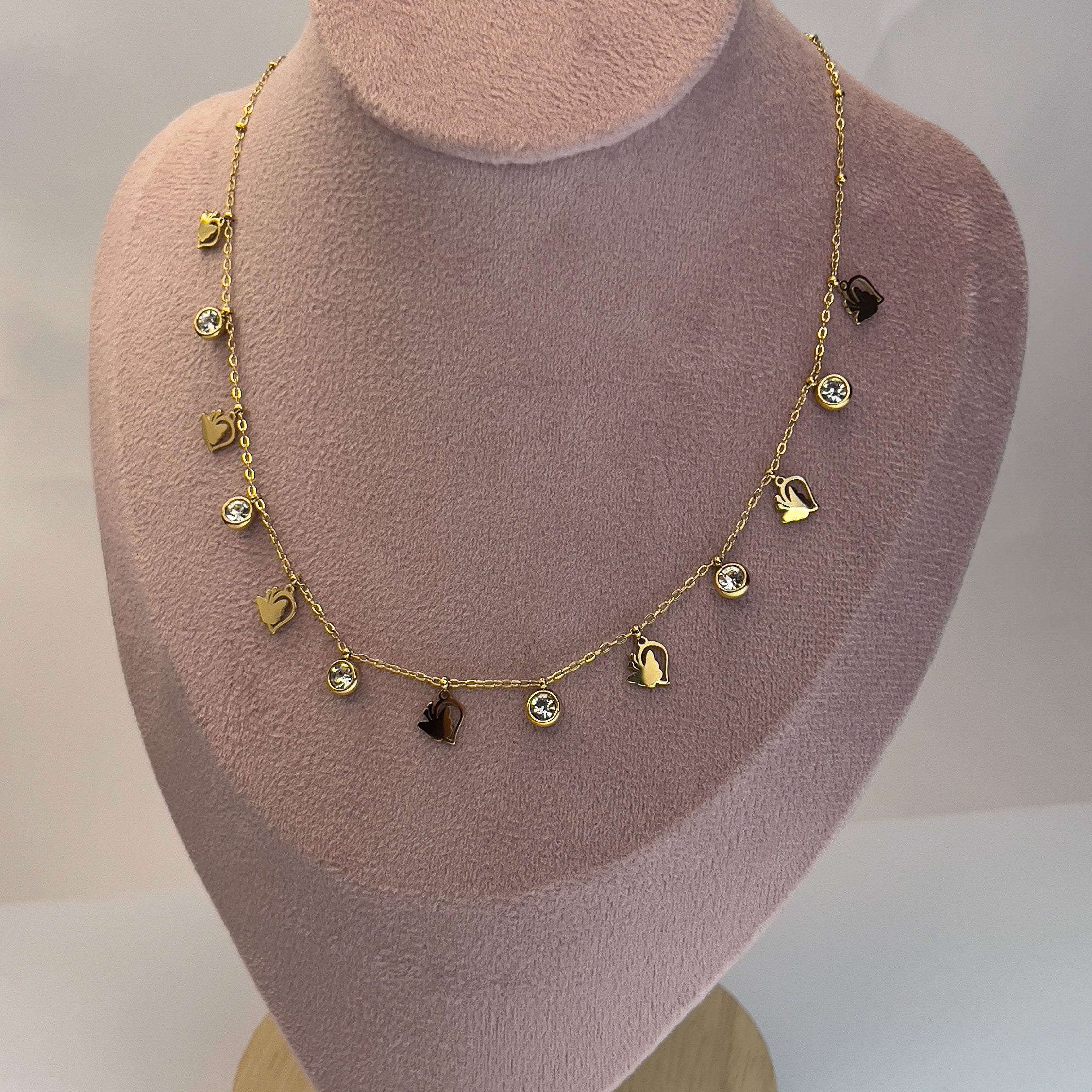 Gold Butterfly Charm Necklace