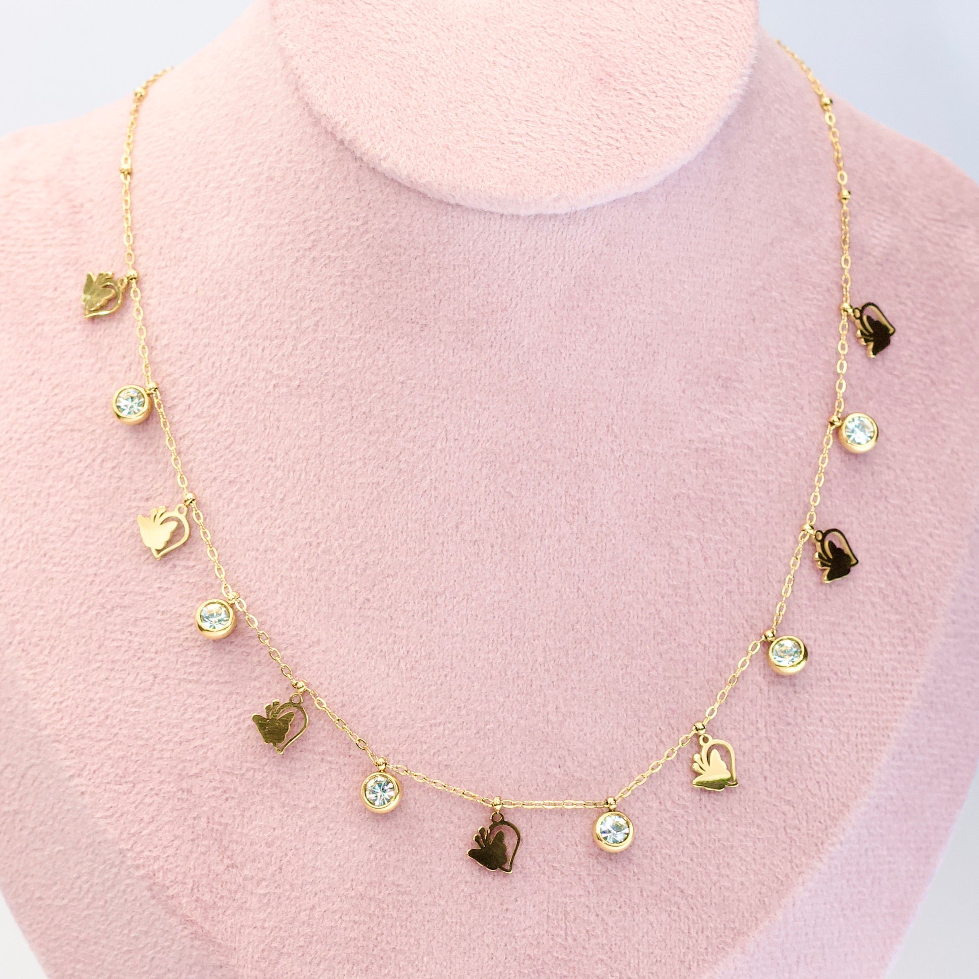 Gold Butterfly Charm Necklace