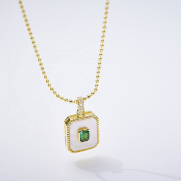 Gold Mother of Pearl Necklace