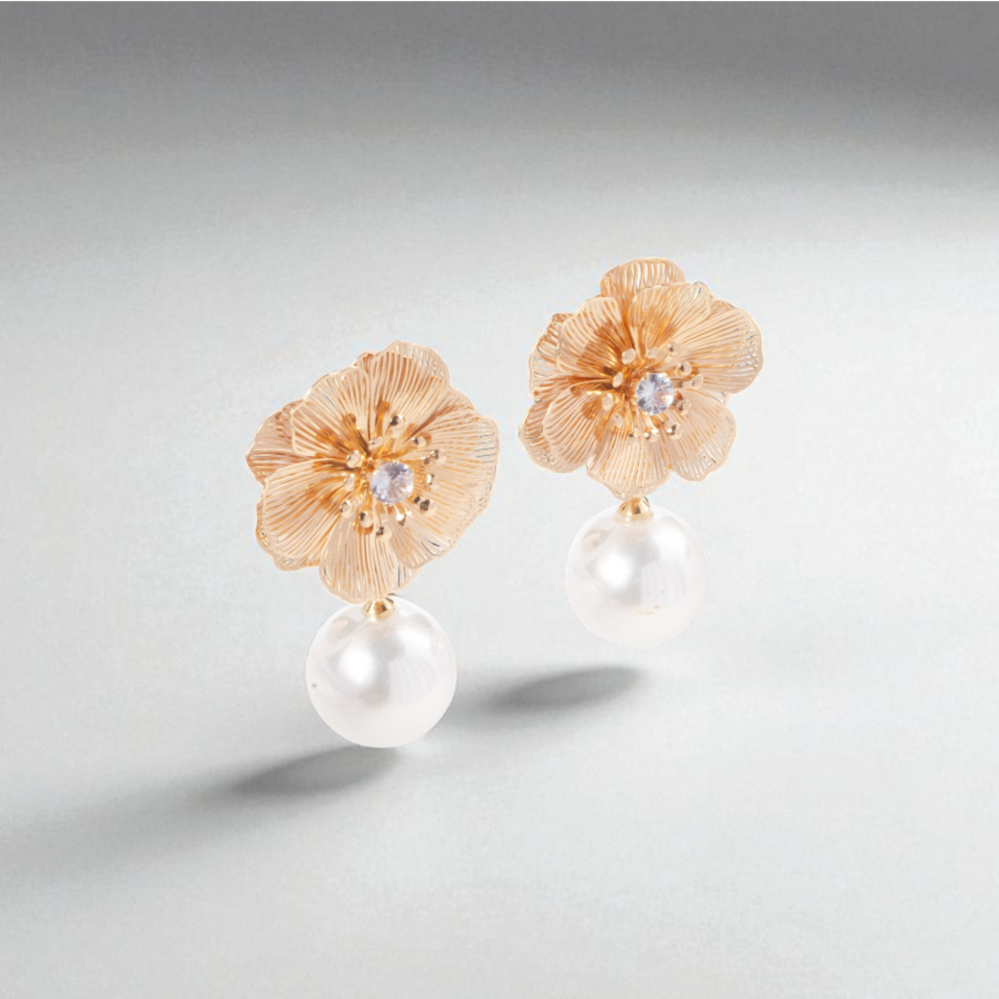 Golden Bloom Pearl Drop
