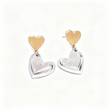 Interlocking Heart Earring