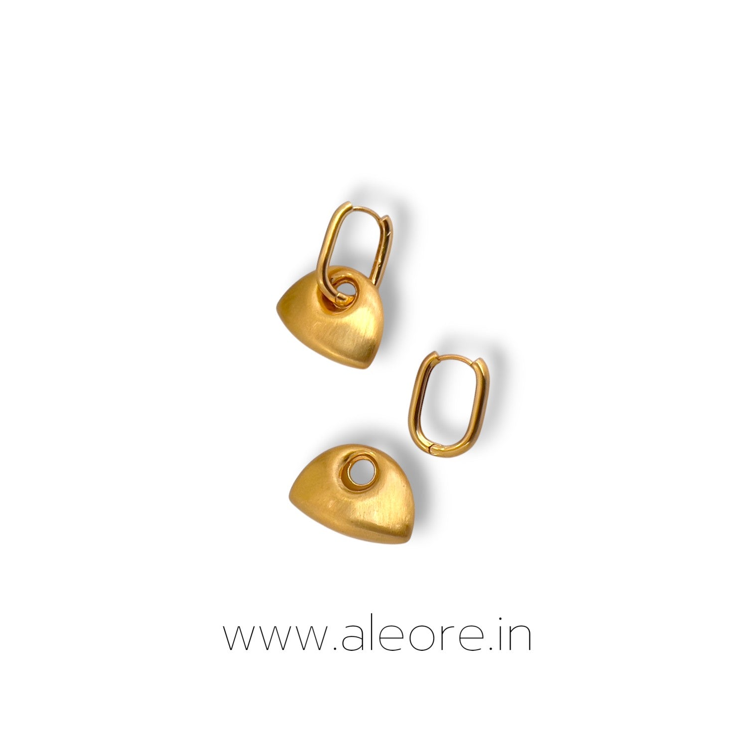 Luxe Velore Hoops- Gold