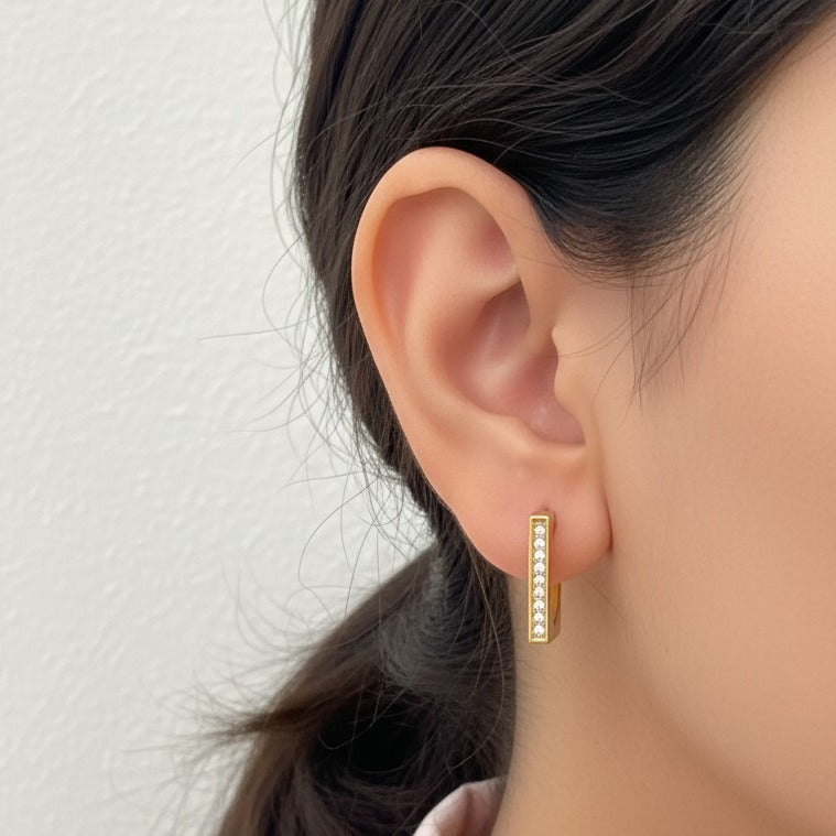 Modern Edge Square Hoop