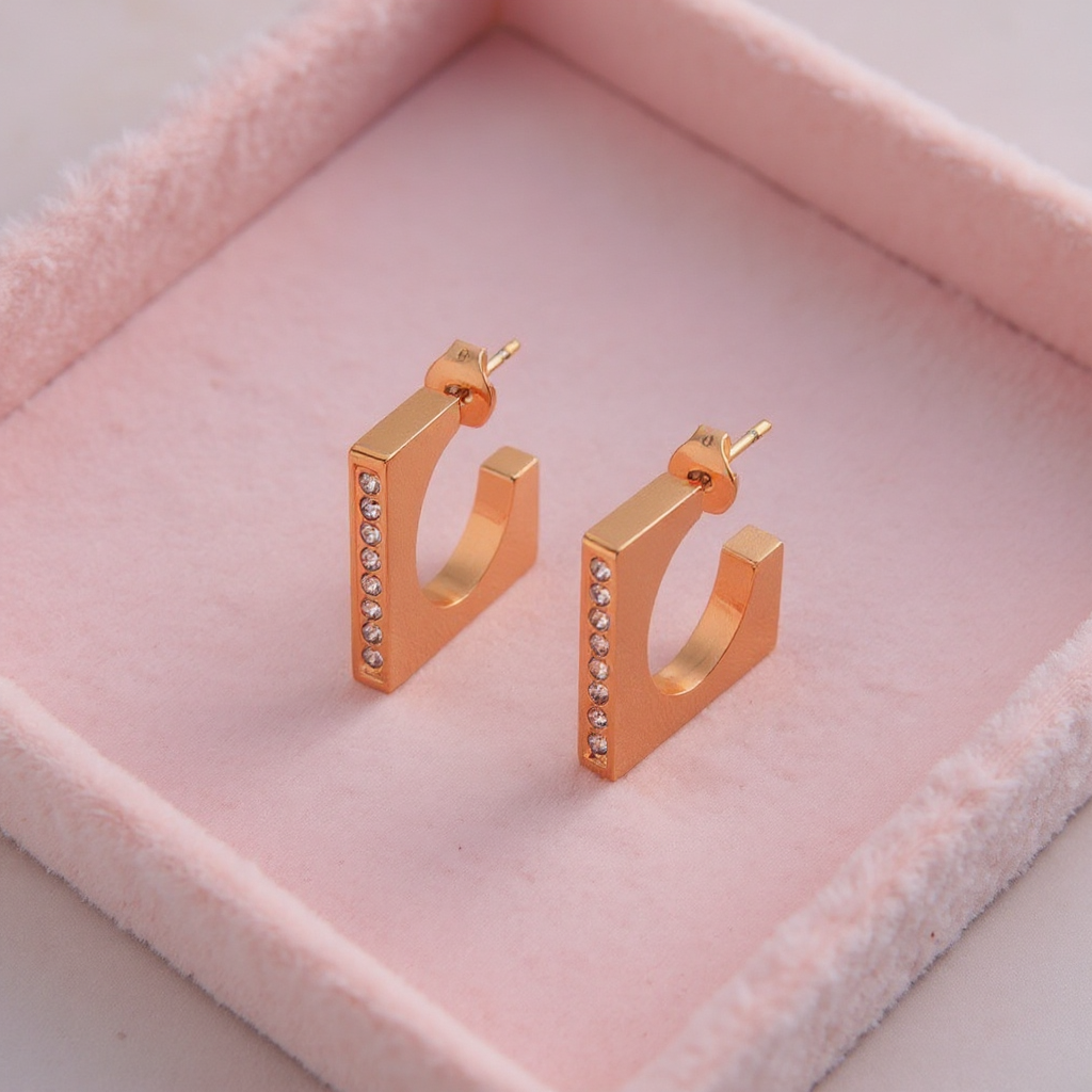 Modern Edge Square Hoop