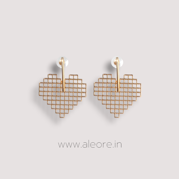 Pixelated Love Earring