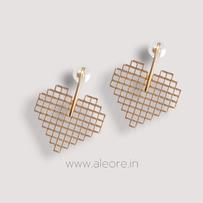 Pixelated Love Earring
