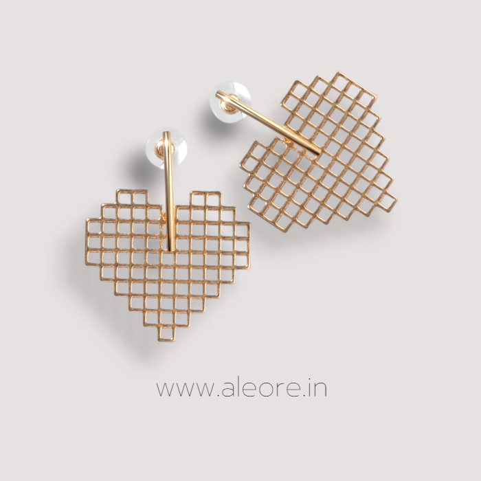 Pixelated Love Earring