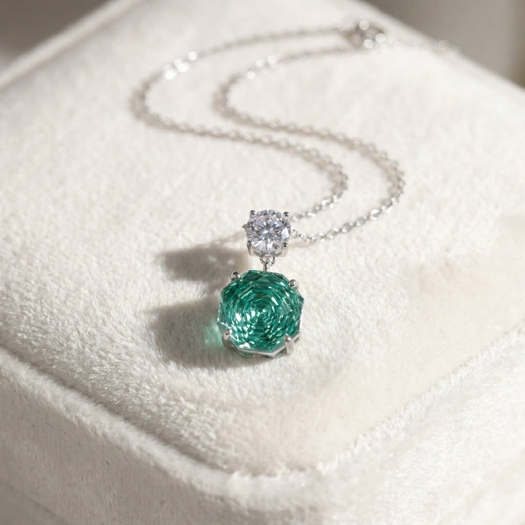 Forest Radiance Crystal Pendant Necklace