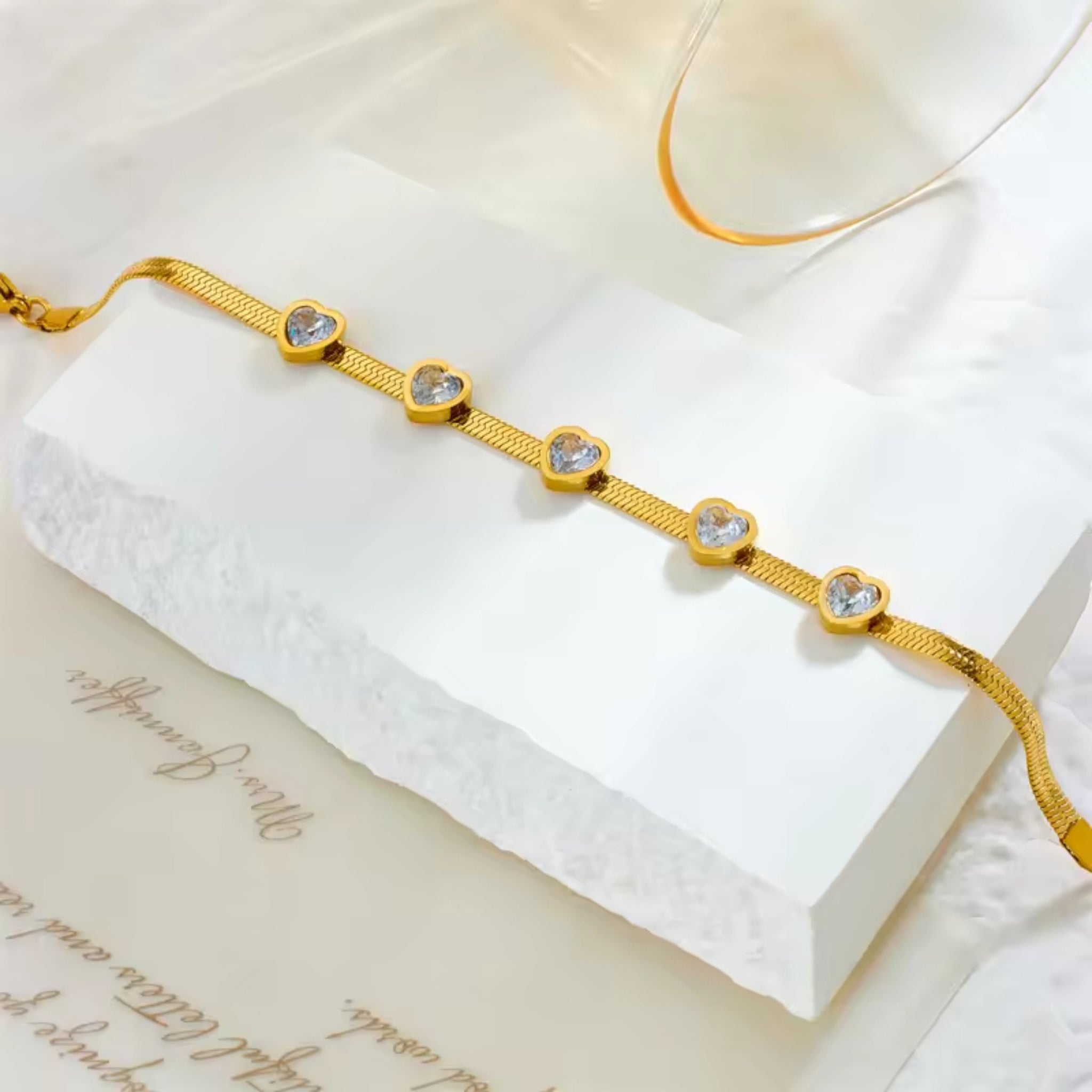 Radiant Hearts Chain Bracelet