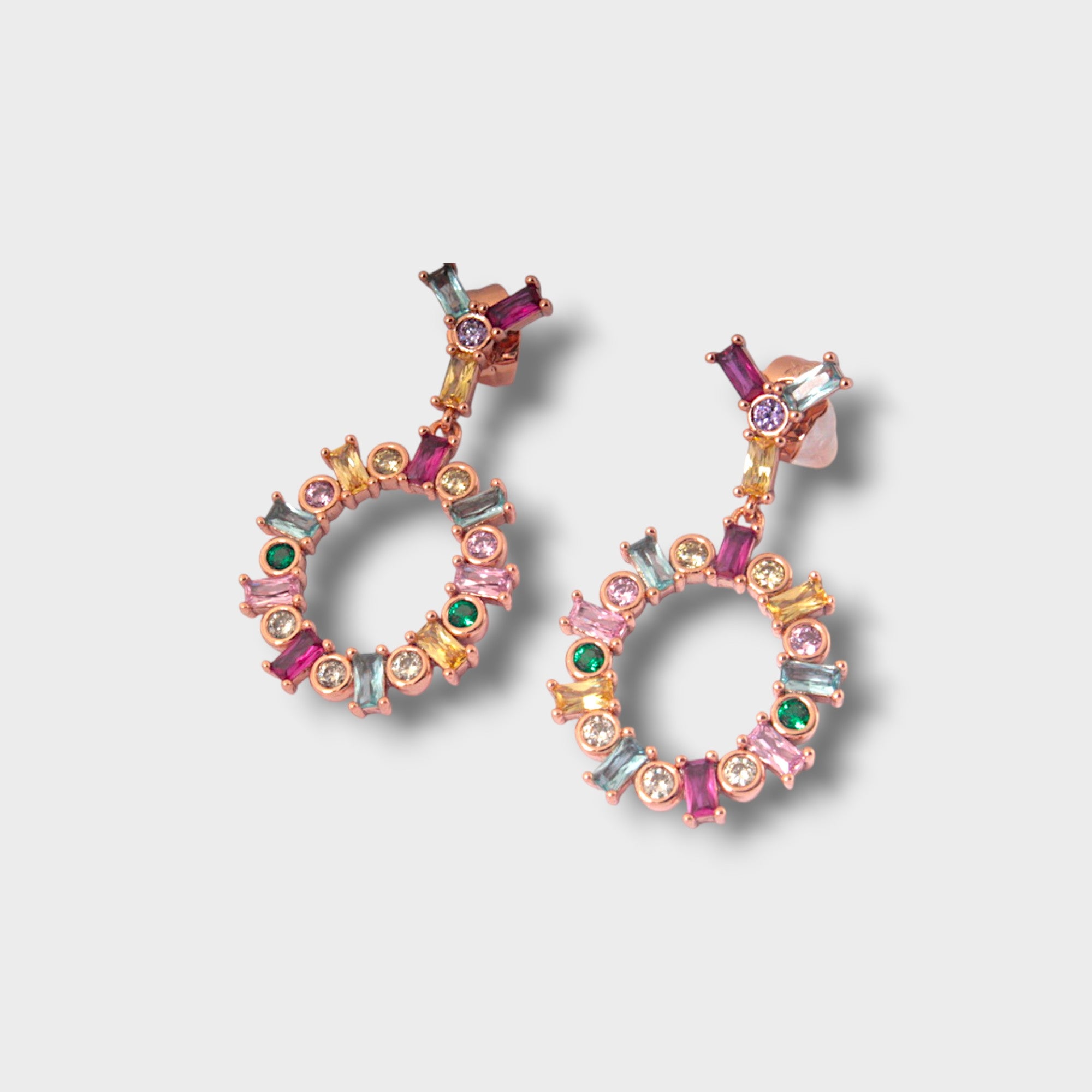 Rainbow Halo Earrings