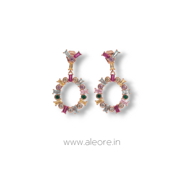 Rainbow Halo Earrings